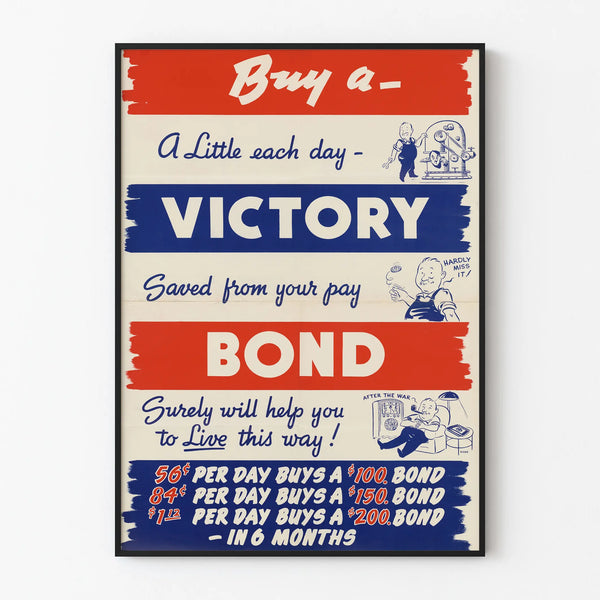 Vintage poster Buy a Victory Bond patriotic wall decoration