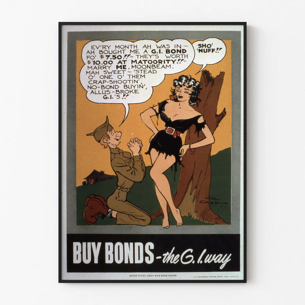 Vintage poster Buy Bonds - Wall decoration G.I. Bond