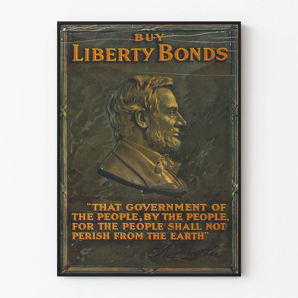 Vintage Poster "Buy Liberty Bonds" with Portrait of Abraham Lincoln