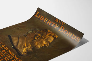 Vintage Poster for Buying Liberty Bonds with Portrait of Abraham Lincoln
