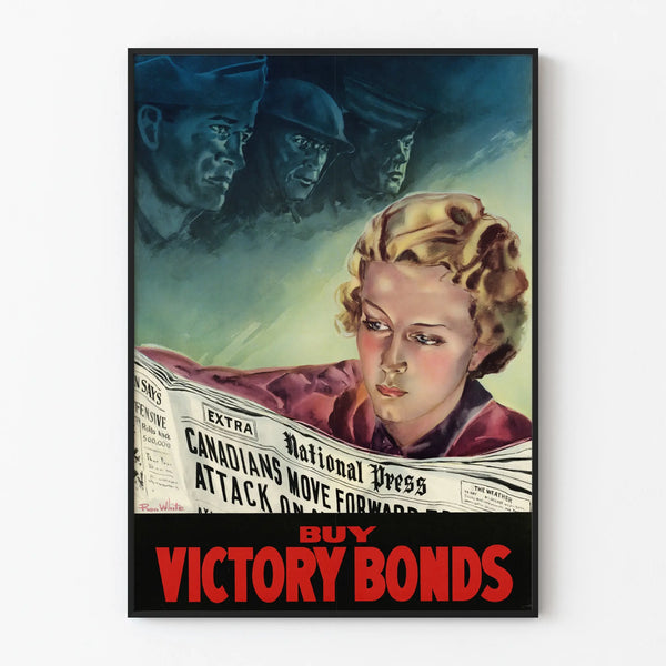 Vintage poster Buy Victory Bonds, patriotic wall decoration