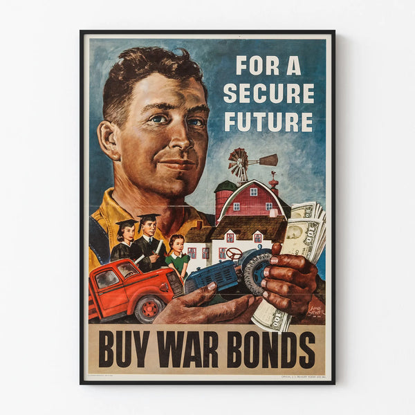 Vintage Poster for War Bond Purchase Wall Decoration