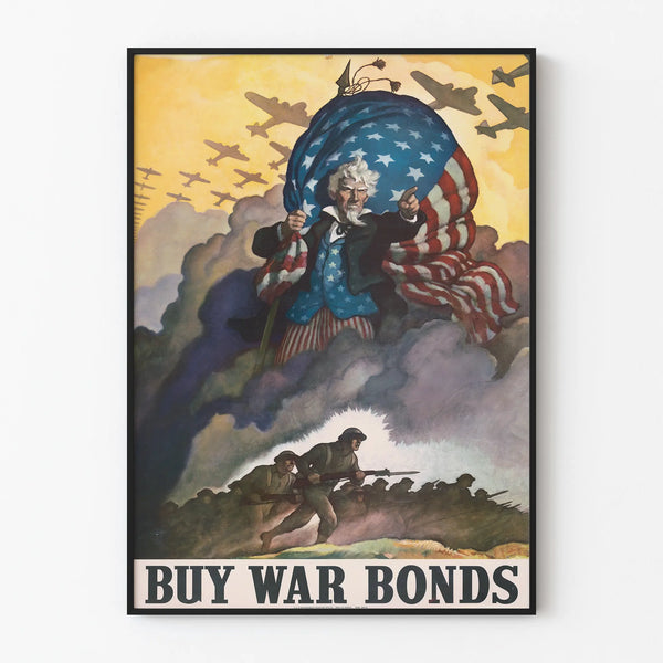 Vintage World War II Poster Buy War Bonds