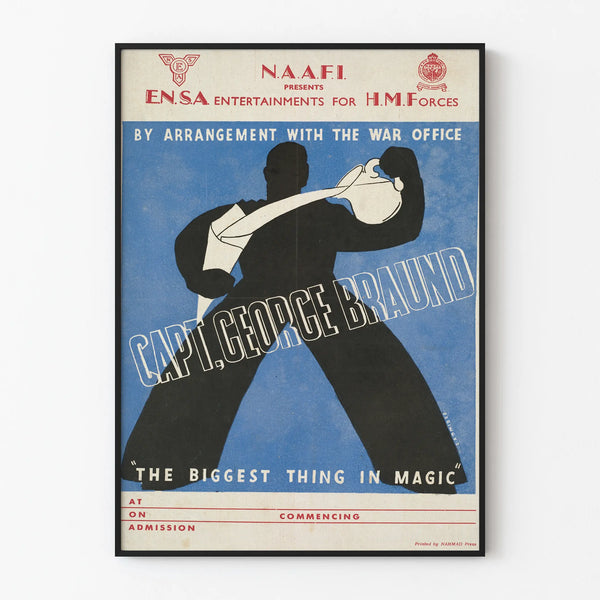 Vintage poster of Capt. George Braund – Military magic show