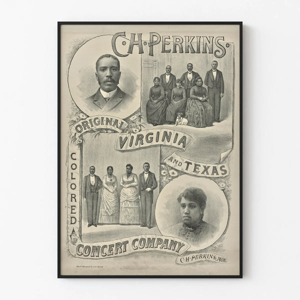 Vintage poster C.H. Perkins Original Virginia and Texas Colored Concert Company