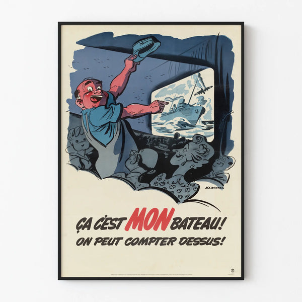 Vintage poster That’s My Boat - Marine wall decoration