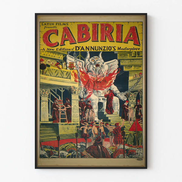 Vintage poster Cabiria D'Annunzio - Classic cinema wall decoration