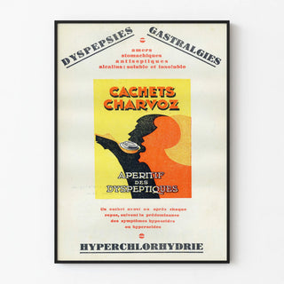 Vintage Poster Cachets Charvoz for Dyspepsies and Gastralgias