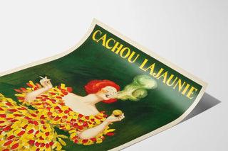 Vintage poster Cachou Lajaunie woman smoking Art Deco