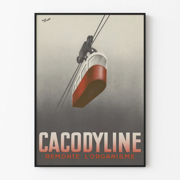 Vintage Poster Cacodyline Boosts the Body - Retro Wall Decoration
