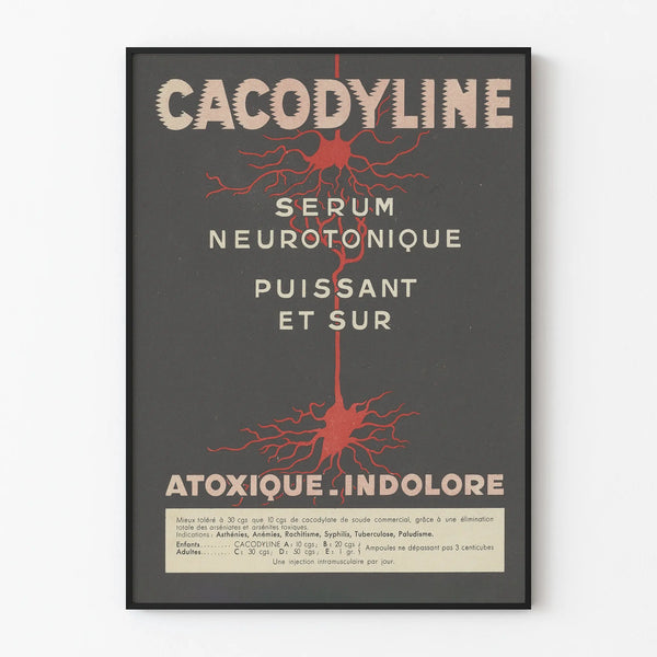 Vintage Cacodyline Poster - Retro Medical Wall Decoration