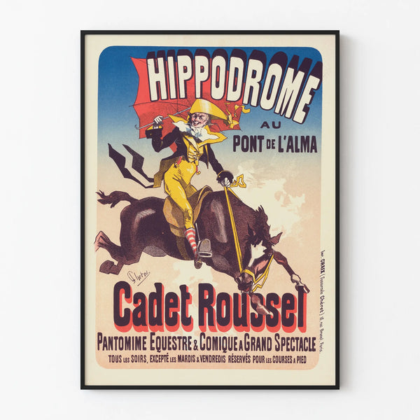 Vintage Poster Hippodrome Cadet Roussel Wall Decoration
