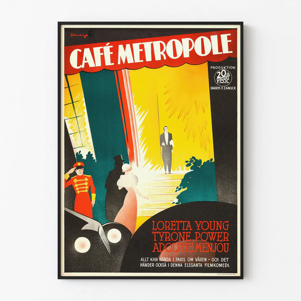 Vintage Café Métropole Poster Wall Decoration Art Deco