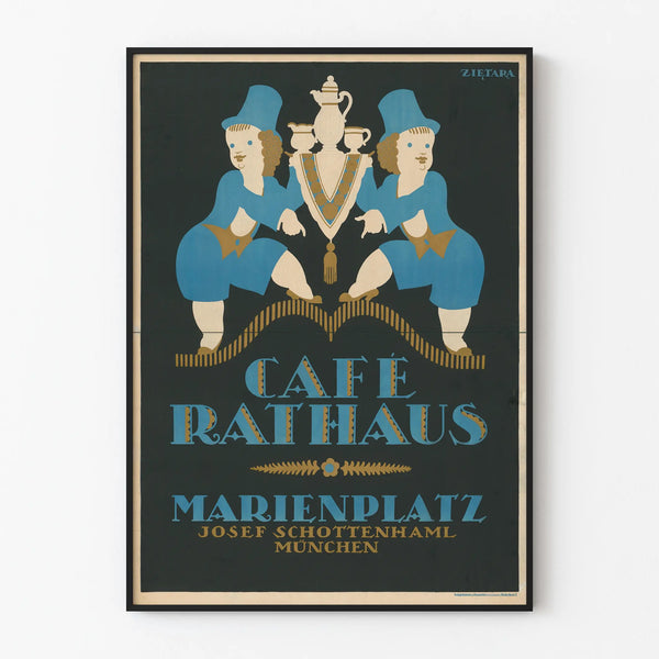 Decorative Poster Café Rathaus Marienplatz Munich