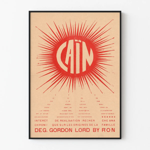 Retro poster Caïn by G. Gordon Lord Byron