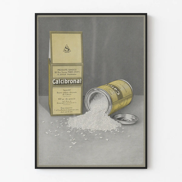 Vintage Calcibronat Poster - Retro Pharmacy Wall Decoration