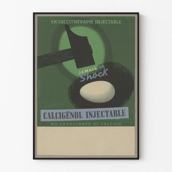 Vintage Poster Calcigénol Injectable Calcium Levulinate