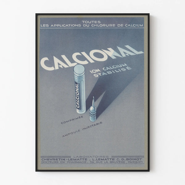Vintage poster wall decoration Calcium Chloride Calcional