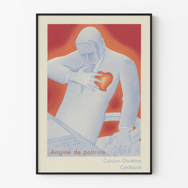 Vintage Poster Angina Pectoris - Medical Wall Decoration