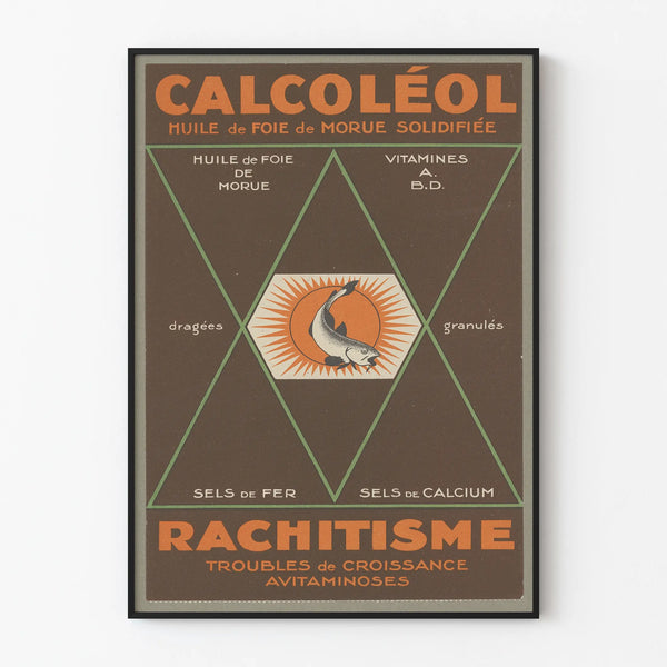 Vintage poster CALCOLÉOL - Solidified cod liver oil