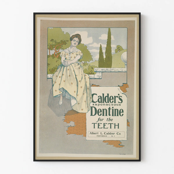 Vintage Calder's Dentine Poster for Wall Decoration