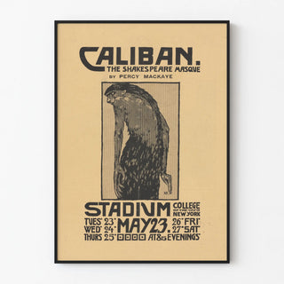 Vintage poster Caliban The Shakespeare Masque Percy MacKaye