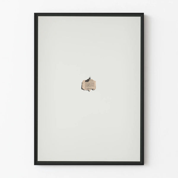 Minimalist poster Call for Entries with torn newspaper pattern