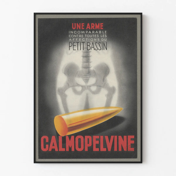 Vintage poster Calmopelvine - Retro medical wall decoration