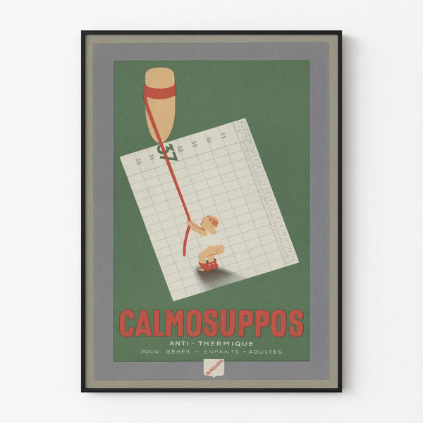Vintage poster Calmosuppos anti-thermal for babies and children