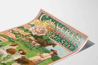 Vintage poster for Calvert’s Carbolic Soft Soap for animals and plants