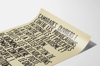 Workers' activist poster against employer and police provocations
