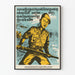 Cambodian Wall Decoration Poster of Soldier and Rural Landscape