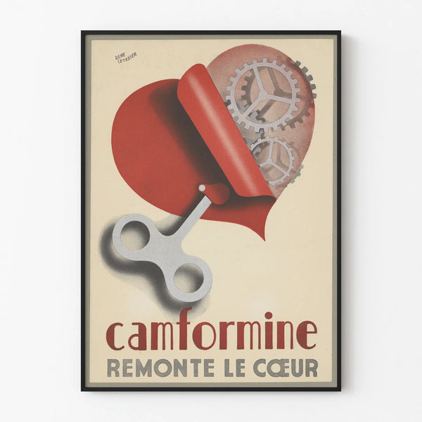 Vintage poster Camformine Heart Restoring - Retro Wall Decoration