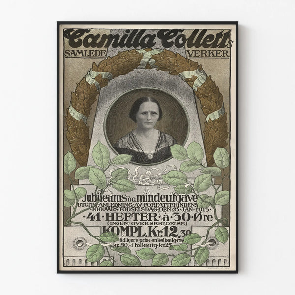 Vintage decorative poster Camilla Colletts Collected Works