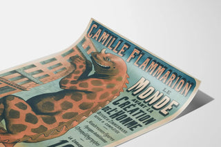 Vintage Poster of Le Monde Before the Creation of Man by Camille Flammarion