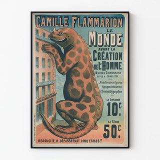 Vintage Poster of Le Monde Before the Creation of Man by Camille Flammarion