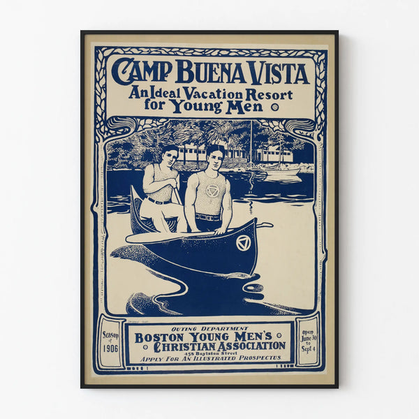 Vintage Camp Buena Vista 1906 Poster Wall Decoration Retro