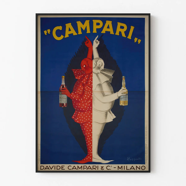 Vintage Campari Advertising Poster - Elegance and Contrast in Wall Decoration
