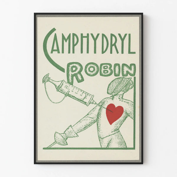 Vintage poster of Camphydryl Robin for wall decoration