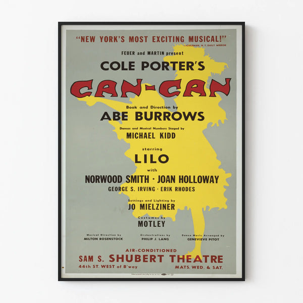 Vintage Can-Can Poster by Cole Porter - Theater Wall Decoration