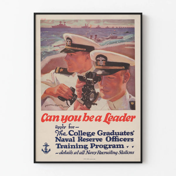Vintage Military Naval Leadership Poster