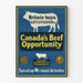 Vintage poster promoting beef from Canada-Brittany