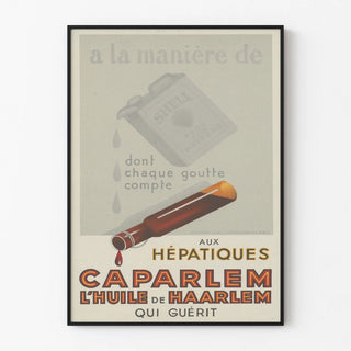 Vintage Haarlem Oil Advertising Poster Caparlem