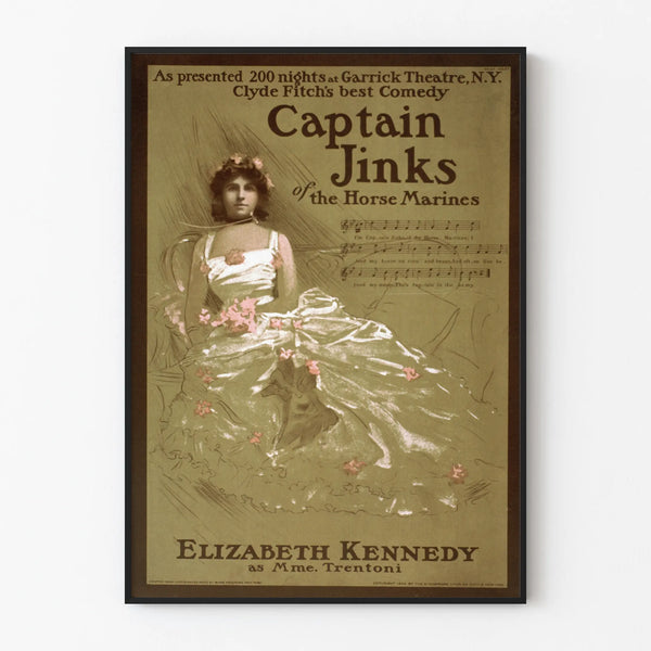 Vintage poster of Captain Jinks of the Horse Marines with Elizabeth Kennedy