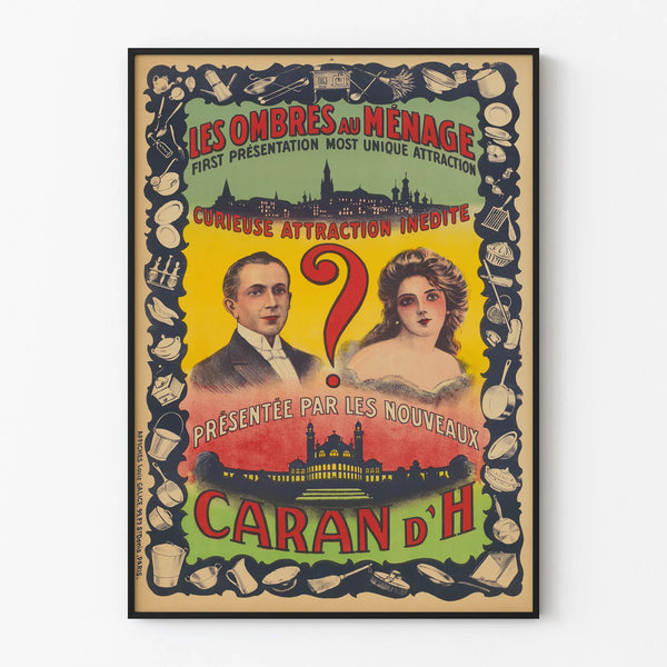 Vintage Poster Wall Decoration Shadows at the House by Caran d'H