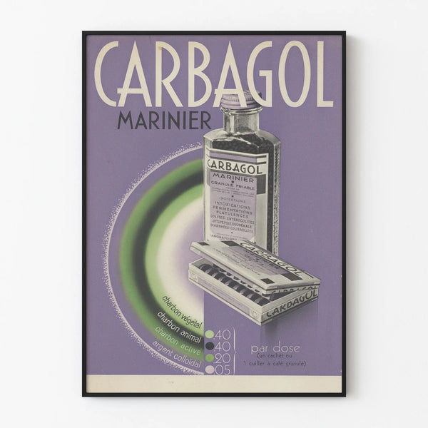 Vintage Carbagol Marine Poster - Retro Health Wall Decoration