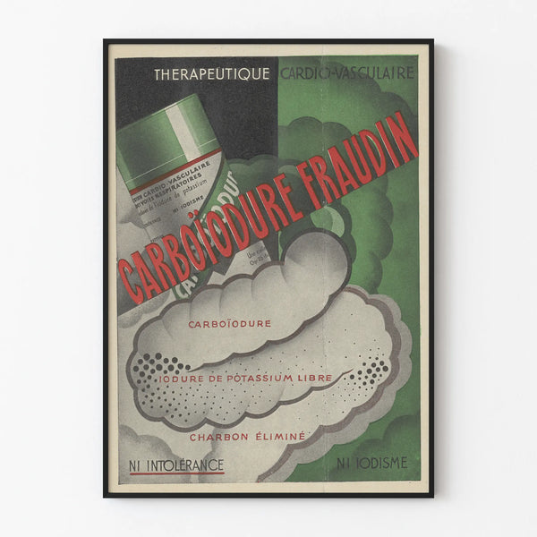 Vintage Carboïodure Fraudin Poster - Medical Wall Decoration