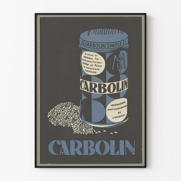 Vintage Carbolin poster for retro wall decoration