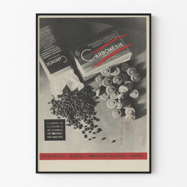 Vintage Carbonésie Poster for Pharmacy Wall Decoration