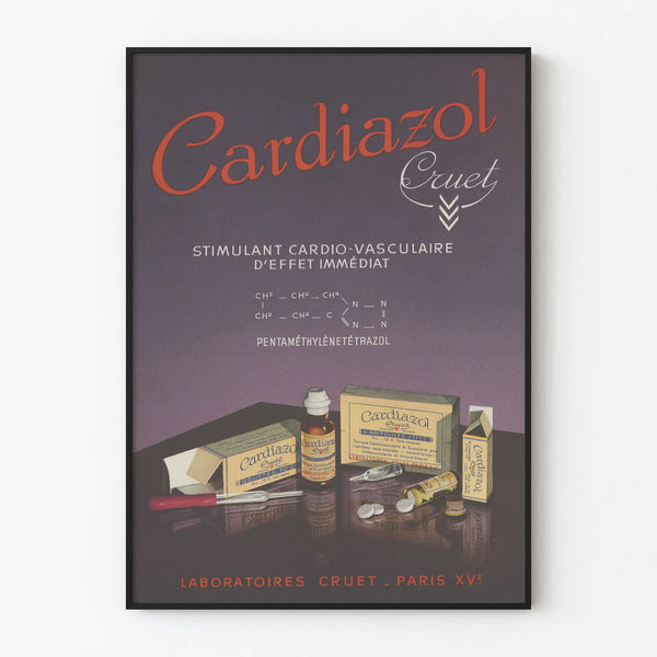 Vintage Poster Cardiazol Cardiovascular Stimulant